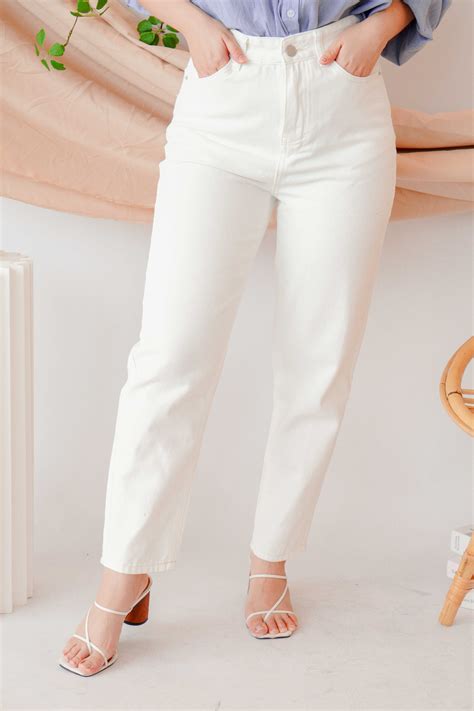 white jeans  white