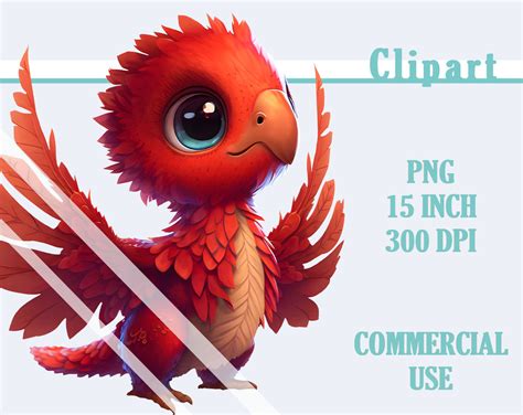 baby phoenix clipart ember phoenix png craft print digital