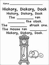 Hickory Dickory Dock Rhymes Nursery Kindergarten Preschool Poster Book Melissa Williams sketch template
