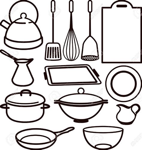 cooking utensils drawing    clipartmag