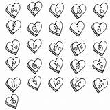 Alphabet Hearts Sweet Letters Publicdomainpictures sketch template