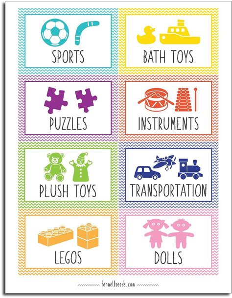printable toy bin labels   cute     toy