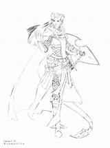 Tiefling Drow Oc Character Characterdrawing sketch template