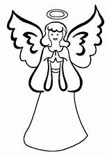 Coloring Pages Angel Print Angels Christmas Printable Clip Choose Board Color Recommended sketch template