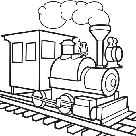 toy train coloring pages clipart