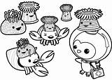 Octonauts Coloring Pages Anemone Print Color Printable Kids Sheets Octopod Dashi Hat Party Getcolorings Coloringfolder sketch template