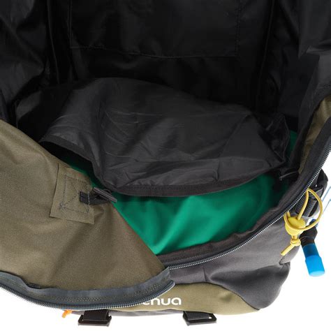 forclaz  litre trekking backpack khaki decathlon