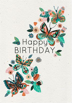 happy birthday butterflies card funky pigeon