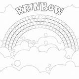 Rainbow Printable Templates Coloring Dot Pages Printables Printablee sketch template