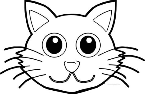 cat face front coloring page cat face drawing farm animal coloring