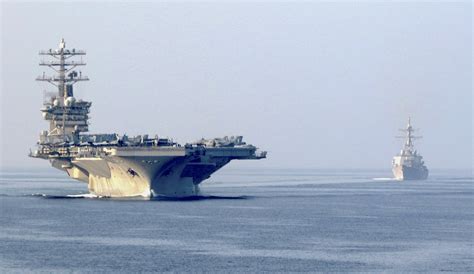 pentagon carrier uss nimitz  stay  middle east  threats