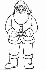 Coloring Santa Claus Put Pages His Belt sketch template