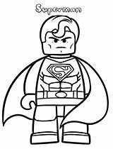 Coloring Lego Pages Superhero Superman sketch template