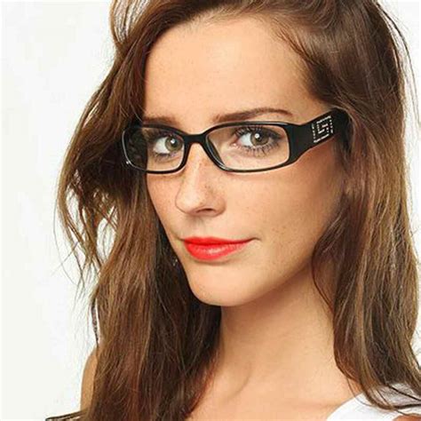 Trendy Rectangular Clear Lens Glasses Plastic Frame With