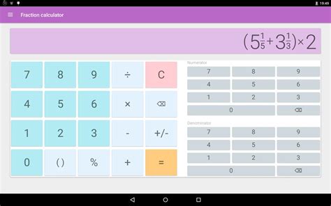 fraction calculator apk   education app  android apkpurecom