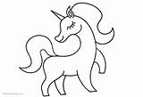 Unicorn Coloring Outline Pages Simple Drawing Easy Template sketch template
