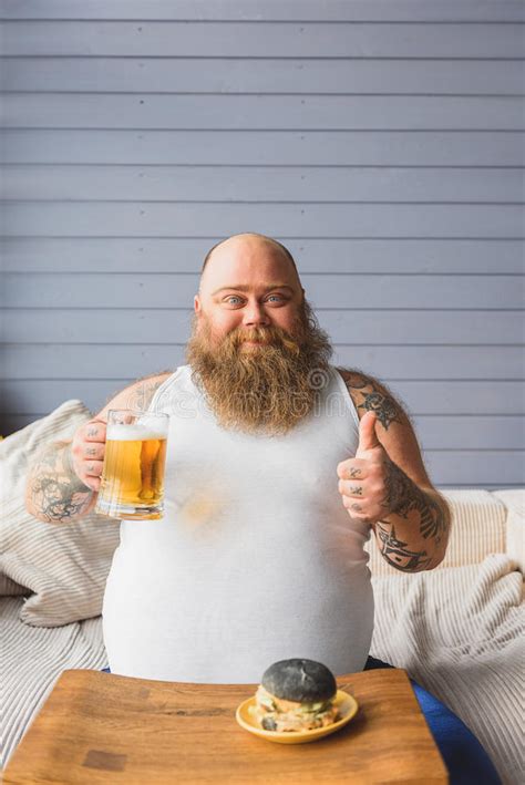 Fat Man Holding Beer Glass Stock Images Download 164