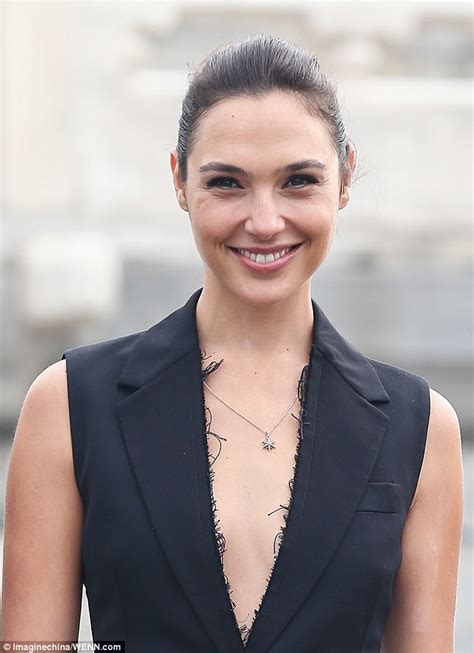 gal gadot shows off ample cleavage in beijing daily mail online