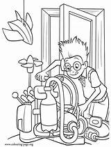 Coloring Invention Meet Robinsons Lewis Working His Inventions Colouring Printable sketch template