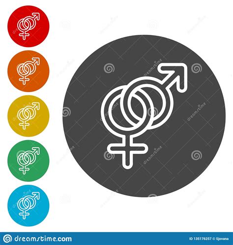 male and female sex symbol set stock vector illustration of arrow