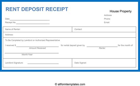 monthly rent receipt template excel cheap receipt forms