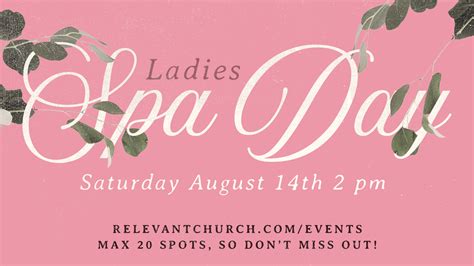 ladies spa day relevant church