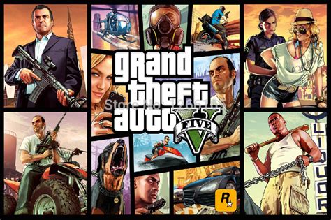 Grand Theft Auto V 5 Gta 5 Game Posters Hd Print On Silk