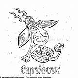Capricorn Kids Coloring Pages Choose Board sketch template