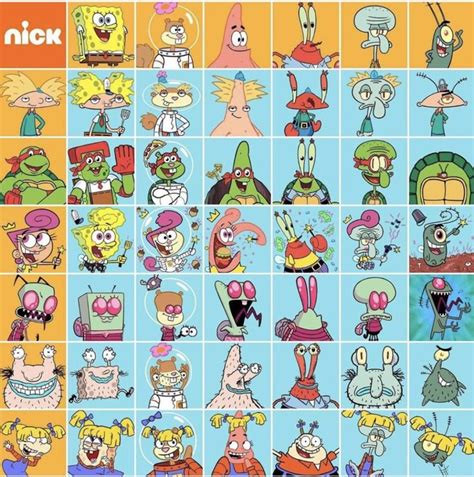 iconic nickelodeon characters crossed with one another nicktoons