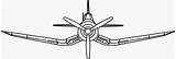 Corsair F4u Airplane sketch template