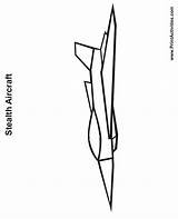 Stealth Airplane sketch template