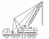 Crane Drawing Truck Mounted Crawler Paintingvalley Drawings sketch template