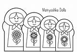 Coloring Doll Matryoshka Popular sketch template