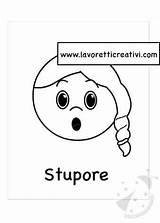 Emozioni Schede Stupore sketch template