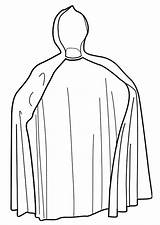 Cape Coloring Pages Large sketch template