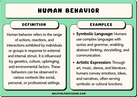 human behavior examples