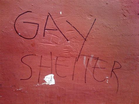 gay youth homeless shelter vandalized huffpost