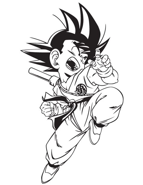 kid goku coloring page clip art library
