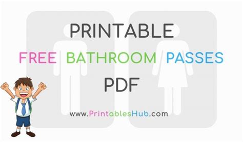 printable bathroom passes  printables hub