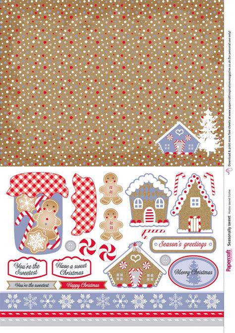 christmas gingerbread printable papers christmas scrapbook paper