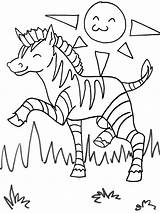 Coloring Pages Zebra Print Kids Printable Marty Template Sunny Weather Cartoon Zoo Animal Color Templates Grazing Getdrawings Related Comments Post sketch template