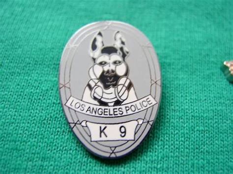 german shepard la police k 9 k9 unit mini badge pin