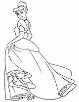 Cinderella Coloring Pages Princess Disney Pose Drawing Baby Print Color Colouring Dress Printable Kids Comments Getcolorings Getdrawings Wecoloringpage sketch template