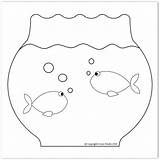 Fishbowl Coloringhome Cutout sketch template