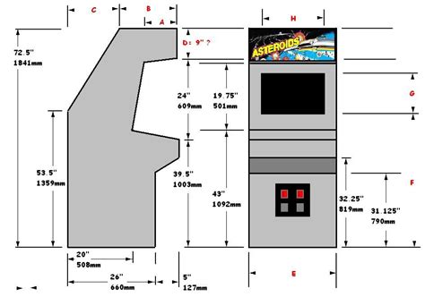 arcade cabinet plans httpvectorlibfreefrplansvectasteroidcab