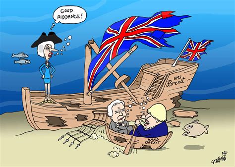 le brexit est  naufrage cartooning  peace