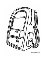 Backpack Coloring Pages Bag School Book Student Clipart Colormegood sketch template