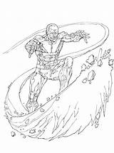 Iceman Ghiaccio Firestar Superhero Sotd Atkins Robertatkins Lineart Printablefreecoloring sketch template