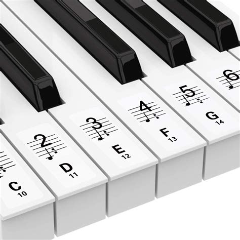 piano stickers removable keyboard sticker  key large bold