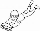 Football Coloring Pages Touchdown American Sports Receiver Wide Colouring Easy Nfl Print Drawing Sport Color Printable Kids Footbal Ecoloringpage Advertisement sketch template